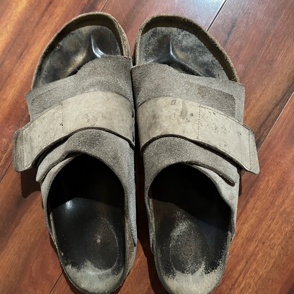 Birkenstock men’s 15 brown Suede Slide Sandals